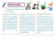 English Worksheet: DEAR DIARY - DREAMS