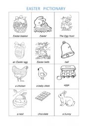 English Worksheet: Easter Pictionary