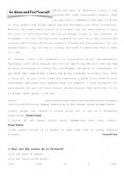 English Worksheet: Travel