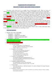 English Worksheet: For and against essay - TIPS