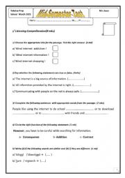 Mid-semester test 9th form Tunisia