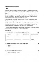 7th OR 6th form test ( Tunisian students)