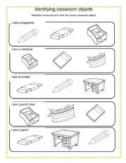 Identifying classroom objects 