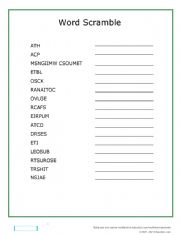 English Worksheet: Scrambled Clothes