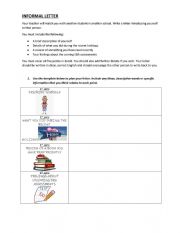 English Worksheet: INFORMAL LETTER 