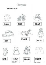 English Worksheet: toys
