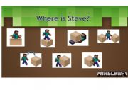 English Worksheet: MInecraft Prepositions of Place