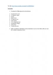 English Worksheet: TED Vocabulary 30 day challenge 