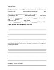 English Worksheet: Present simple and continuous