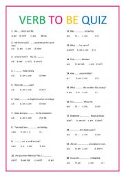 Verb to be Quiz
