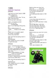 English Worksheet: Song 1999 Charlie XCX