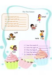 English Worksheet: The Five Senses