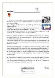 English Worksheet: 3rd form end of term test n 1