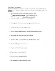 English Worksheet: Time clauses 