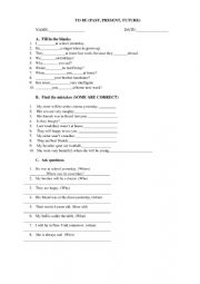 English Worksheet: Verb to be quiz