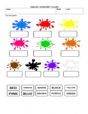 English Worksheet: COLOURS MATCH