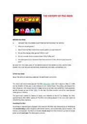 English Worksheet: The History of Pac-Man