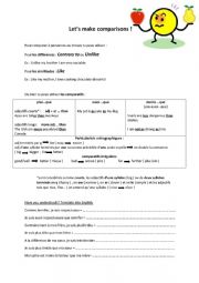 English Worksheet: How to make comparisons