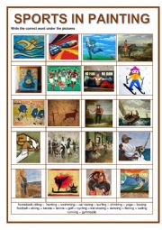 Picture dictionary - Sports in Painting