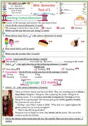English Worksheet: 8th form test
