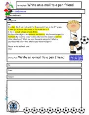 English Worksheet: Writing an email
