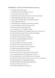 English Worksheet: Conditional 