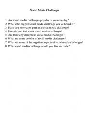 Social Media Challenges