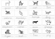 Trace these animals names and trace the sentences