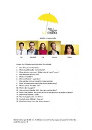 English Worksheet: VIDEO - How I met your mother - S01E02