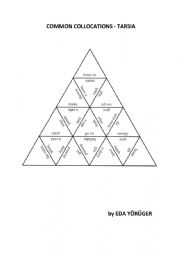 English Worksheet: Common Collocations Tarsia Game
