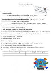 English Worksheet: internet shopping