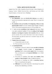 USING ARTICLES IN ENGLISH (Grammar & Exercises)