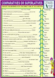 Comparatives or superlatives with Key