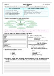 lesson 23: Health Matters 1st form