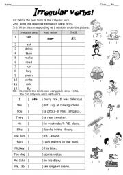 Irregular verb practice