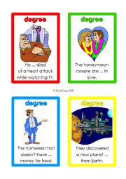 English Worksheet: Adverbs of Degree Flash/Game Cards 1-10