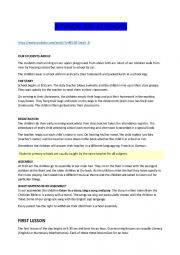 English Worksheet: a tyical day at school