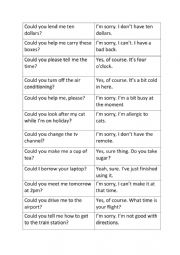 English Worksheet: Making Polite Requests and Responding 