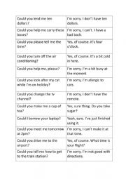English Worksheet: Making Polite Requests and Responding 