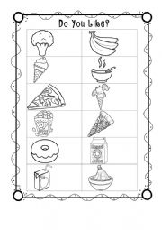 English Worksheet: What Food do You Like?