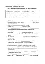 English Worksheet: Gilbert Grape - Film Vocabulary
