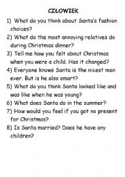 English Worksheet: Christmas Matura Speaking Cards