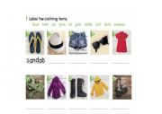 English Worksheet: Vocabulary clothing