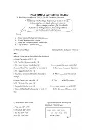 English Worksheet: Past simple. Reading/ Use of English activities