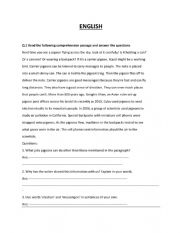 English Worksheet: English paper