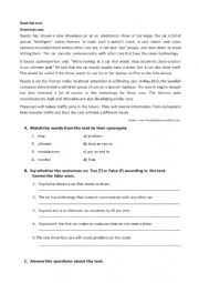English Worksheet: 8th grade test