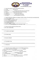 English Worksheet: 8th grade