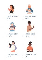 English Worksheet: He or she, his or her