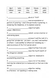 Spelling Words Definitions Grade 3 Week 18