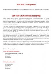 English Worksheet: SOFT SKILLS - Assignment
